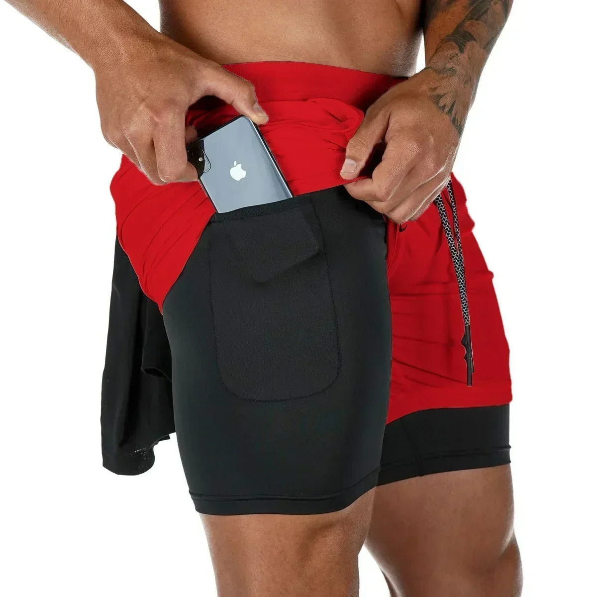 Men's 2 in 1 Sports Shorts
