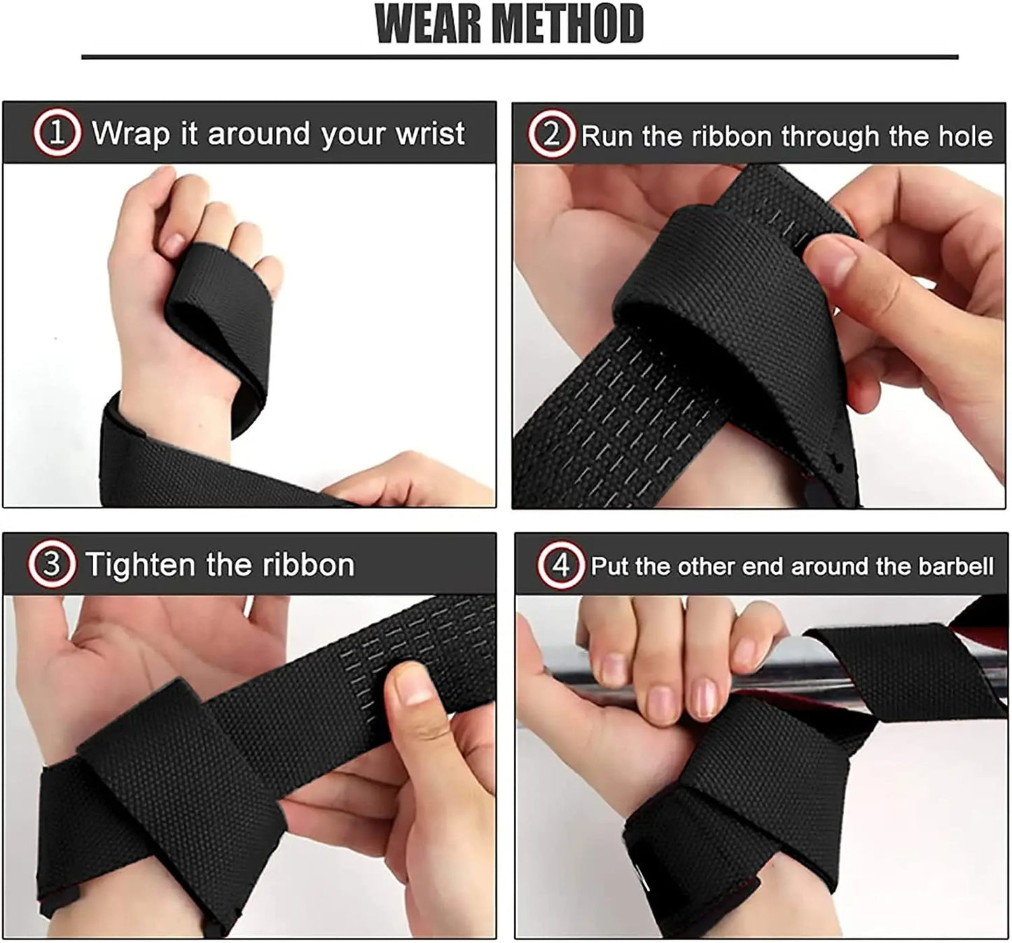 Weightlifting Straps - Anti-Slip Silicone Wrist Straps