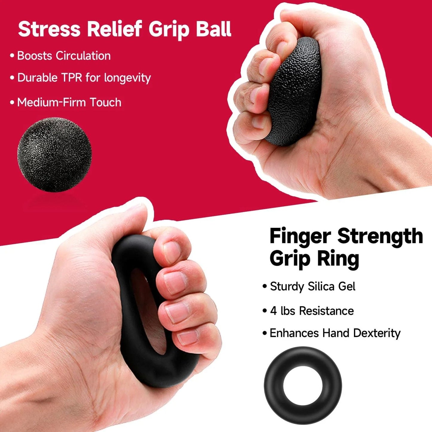 Adjustable Grip Strength Trainer (5–60Kg) with Finger Exerciser